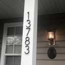 House Address Numbers - 5 Inch Floating House Numbers With Nail Kit And Instructions Easy To Install, High Gloss Black Number 7