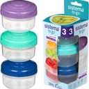 Sistema To Go Collection Mini Bites Small Food Storage Containers, 4.3 oz./127 mL, Pink/Green/Blue, 3 Count