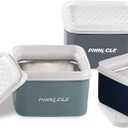 Pinnacle Baby/Toddler/Kids Stainless Steel Insulated Food Storage Container Small Leak Proof Lunch Box- 3 pk. 8 oz Snack Containers- Square Thermal Food Container With Airtight Lid