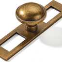 khtumeware 5 Pack 1-1/4 Inch Antique Brass Cabinet Knobs Backplate with Base Plate Zinc Solid Vintage Kitchen Cabinet Handles Drawer Pulls Cabinet Hardware
