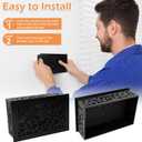Doorbell Chime Cover Box Only, Wood Doorbell Cover Inside Decorative Door Bell Chime Box Covering Black Door Bell Cover for Indoor/Outdoor Home Wall (Type 2 Black)