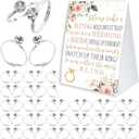 BEUFSE Bridal Shower Ring Game, 'Put a Ring On It' with 50 Fake Rings, Wedding Party Game for Guests - RG14