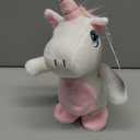 Hopearl Talking Unicorn Repeats What You Say Walking Electric Interactive Animated Toy Speaking Plush Buddy Gifts for Toddlers Birthday, 9.5''
