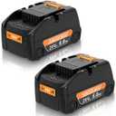 Amityke 2-Pack 20V 6.0Ah Replacement for Worx Battery 20V, Compatible with Worx Battery 20 Volt WA3512 WA3520 WA3522 WA3525 WA3575 Cordless Power Tools