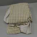Mindsoft Light Brown Gingham Ruffled Tablecloth 84 x 60 Inches Rectangle Cotton Linen Checkered Table Cloth Buffalo Plaid Farmhouse Vintage Decorative Tablecover for Picnic Kitchen Dining Home Party