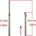 Replacement Tube for Miele Non Electric Telescope Metal Tube Stainless Wand, 35mm 1.375" Extension Wand