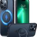 TORRAS Magnetic for iPhone 13 Pro Max Case 6.7 inch [ Fit for Magsafe] with Stand, [Military Grade Drop Protection] Shockproof Translucent Back Slim Protective Phone Case (2021), Black