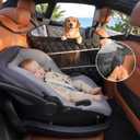 MIXJOY Dog Car Seat for Large Medium Dogs, Back Seat Extender for Pets, Waterproof Pet Carseat for Medium Sized Dog, Hammock for Pet, with Storage Pocket for Cars/SUV/Truck(L-28 * 22 * 20.5in)