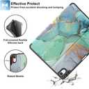 Supveco Case for iPad Air 11 Inch (M4 2026/M3 2025/M2 2024),iPad Air 5th/4th Generation 10.9 Inch 2022/2020 with Pencil Holder-[Auto Wake/Sleep],Premium Folio Stand Soft TPU Back Cover-Green Marble