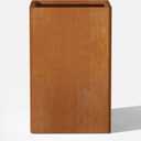 26" Tall Cor ten Planter, 14x14 Inch Large Weathering Steel Planter Box for Indoor & Outdoor Plants, with Drainage Holes & Internal Divider, Heavy Duty Rusted Metal Flower Pot for Patio, DIY Assembly (Rusty)