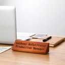 Eersida 2 Pcs Blank Business Wood Name Plate for Desk Name Plate Walnut DIY Personalized Wooden Name Plaque for Desk Nameplate for Office Classroom Gift 8 x 2 x 2 Inch