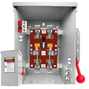 2P/3P 200 Amp Generator Transfer Switch,Manual Transfer Switch,Upgraded 48000W General-Duty Double-Throw Heavy Duty Safety Switch,120/240-Volt Transfer Switch for Generator (200A-2P)