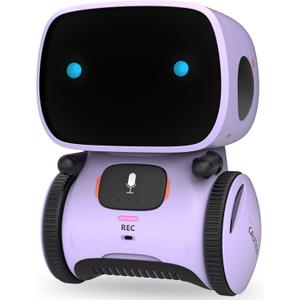 GILOBABY Kids Robot Toys, Interactive Toys Companion Smart Talking Robotic with Voice Control Touch Sensor, Singing, Dancing, Recording, Repeat, Birthday Gifts for Girls Ages 3+ Years (Purple)