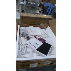 COMHOMA Vanity Desk with Mirror and Lights, Makeup Vanity Table and Chair Set with Drawers and Charging Station, Bedroom Dresser LED Mirror Stepless Dimmable & 3 Color Modes Adjustable, 5 Drawer/White