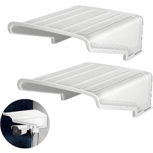 Universal Sun Rain Shade Camera Cover Shield Security Camera Protective Roof for CCTV Surveillance Camera Hikvision/Nest/Ring/Arlo/Dome/Bullet (Square Camera Sun Rain Cover (2PCS)