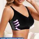 Wireless Bras for Women No Underwire,Comfortable V-lace Bras for Women with Full Coverage and Supportive (XL)