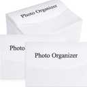 Skyygemm 100 Pcs Acid Free Photo Storage Envelopes White File Envelopes Photo Organizer for 4 x 6 Inch Card Postcard Invitation Wedding Baby Shower Storing Artwork Prints