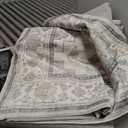 Vintage Living Room Area Rug 5x7 - Large Soft Washable Oriental Traditional Distressed Farmhouse Rugs for Bedroom - Indoor Floor Accent Carpet for Home Office House Decor - Beige