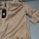 PrinStory Womens Flannel Long Sleeve Zip Up Hoodie with Pockets L