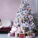 Giegxin 6 Pcs Candy Christmas Tree Poinsettia Flower 7.87 Inch Pastel Christmas Artificial Poinsettia Ornaments Macarons Xmas Tree Floral Decoration Flowers for Party DIY Holiday Wreath Decor