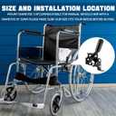 DaisyInner 2 Pcs Heavy Duty Wheelchair Brakes Wheel Locks Wheelchair Parts Mount Bolt on Style for 7/8 Inch Tubing Universal Wheel Lock Brake Assembly Medical Transport Chair Brake Side (Black)