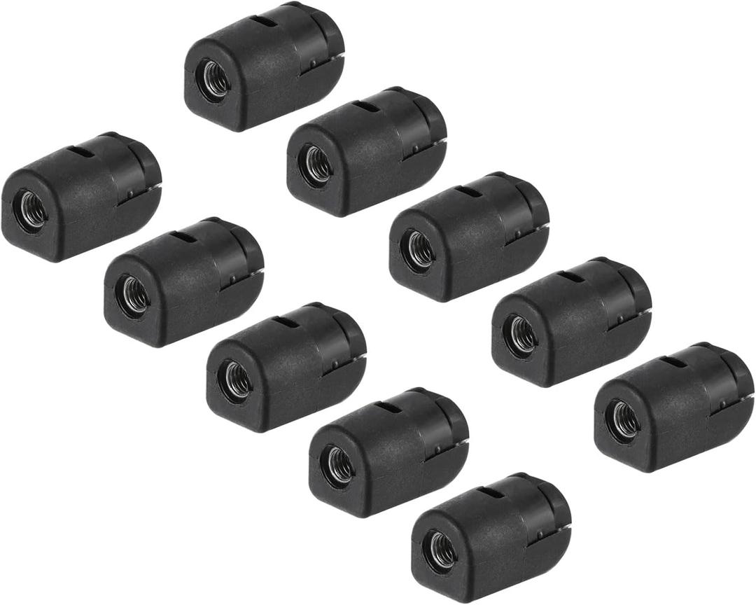uxcell Gas Spring Strut M6 Joint Fitting Female Threaded Connectors Steel Black, 10Pcs