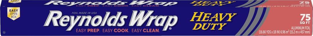 Reynolds Wrap Heavy Duty Aluminum Foil, 18 Inch Width, 75 Square Feet