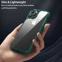 Amizee Compatible with iPhone 11 Pro Max Case [Military Grade Protection] with Screen Protector and Camera Lens Protector Crystal Clear Back Slim Phone Case for iPhone 11 Pro Max - Green