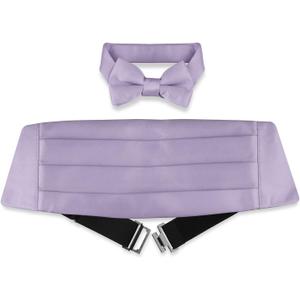 Vesuvio Napoli Boy's Cummerbund & Bow Tie Set Solid Color Boys Cumberbund BowTie