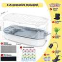 25.4x12.2x9.5 Turtle Tank Kit with Filter & Heat Lamp