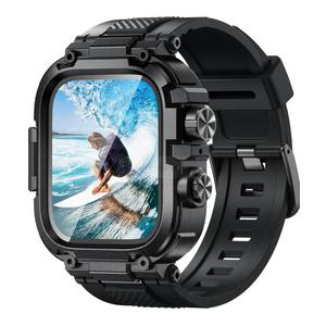 Goton IP68 Waterproof Rugged Band for Apple Watch 46mm/45mm/44mm with Case build-in Screen Protector – Heavy Duty Sport Strap Compatible with iWatch Series 11/10/9/8/7/6/5/4/SE