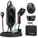 2025 Upgraded Level 2 EV Charger, 40Amp, Adjustable Current & Timing Delay, 240V, 9.6kW, NEMA 14-50 Plug, Portable Home Electric Car EV Charger with 25FT EV Charging Cable for J1772 BEVs/PHEVs