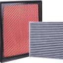 CA11895 Engine Air Filter and CF10285 Cabin Air Filter kit Compatible with 2014-2022 Toyota Sequoia 2013-2021 Tundra 5.7L 2013-2019 Tundra 4.6L 2013-2014 Tundra 4.0L Replaces 17801-0P100 87139-YZZ16