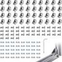 40 Sets Silver 2020 Corner Bracket Kit for 2020 & 2040 Aluminum Extrusion - 2020 Brackets, M5 Sliding T-Nuts & Hex Screws, Ball-End Hex Wrench  for 20 Series 6mm T Slot Extruded Aluminum Accessories