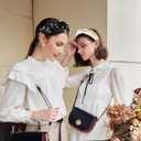 panthra 2 PCS Knotted Headband, Cute Knotted Headband for Women, Non Slip Top Knot Headbands, Thick Elastic Hairband, Black Hair Accessories