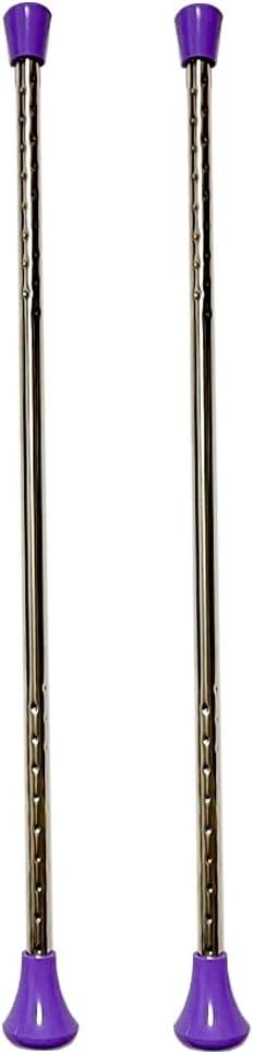 Twirling Baton 2 Pieces Spinning Dance Baton Metal Gymnastics Parade Stick for Child in Majorette (Colorful Version, Pack of 2)