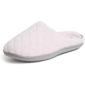 Dearfoams Women's Leslie Quilted Terry Clog with Wide Widths Slipper 5-6