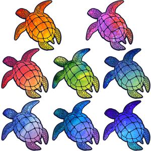 Bokon 8 Pcs Cruise Door Decorations Magnetic Sea Turtle Car Magnets Stickers Ship Fridge Funny Magnets Decor for Cruise Cabin Door Stateroom