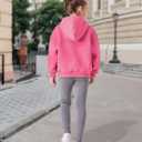 Hvididan Girls Fleece Hoodies Size 10-12 Oversized Hoodies for Teen Girls Warm Long Sleeve Toddler Sweatshirt, Pink, Size 10-12