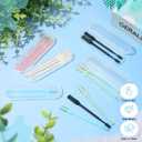 15 Pcs 2-in-1 Nasal Hair Cutter Travel Double Sided Nose Hair Trimmer for Women Men Portable 360 Rotating Manual Nose Nasal Knife Soft Cleaning Brush with 5 Box Travel Package Multicolor