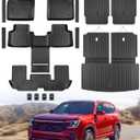 Floor Mats for Volkswagen Atlas 2018-2025 2026, 6 Seats, 15pcs TPE Rubber