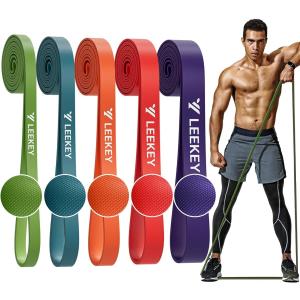 LEEKEY Resistance Bands for Working Out, Exercise Bands with Door Anchor,Pull Up Assistance Bands for Men and Women- Strength Bands for Fitness Training, Physical Therapy,Home Workouts