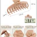 3Pcs Silicone Hair Clips Flexible Claw Clips for Women Cloud Clip Bendable Large Hair Claw Clip (White + Dark Khaki + Light Khaki)