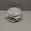 Elk and Friends Stainless Steel Divided Plates with Silicone Sleeve for Babies & Toddlers | Lids Included | Stay Put Suction | Dinner & Snack Plates | 4 Pack (Green/Orange/Blue/Yellow)