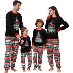VNVNE Family Christmas Matching Pajamas Sets for Women/Men/Couples/Adults (XX-Large, Green Wish)