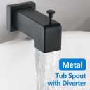 Shower Faucet Compatible with Moen Trim Kit, 8" High Pressure Rain Showerhead, Shower Handle& Tub Spout, (Valve& Catridge Not Inclued), Matte Black