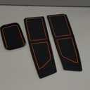 SENSHINE Silicone Dash Dashboard Cover Mat for Ford Bronco Accessories 2021 2022 2023 2024 2025 Anti Dust Dash Pad Tray Insert Liners Compartments Mat for Bronco 3Pcs Set Premium Custom (Orange Trim)