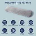 ODOXIA Weighted Pillow for Adults 6.5lbs (41" x 12") | Sleep Better & Feel Calm | Weighted Body Pillow for Stress Relief | Sleeping Hugging Pillows for Adults | Helps to Focus | Pillow (Grey, Big)