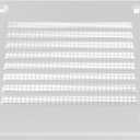 Vent Systems 4'' x 4'' Inch Pack of 5 White Air Vent Cover Metal Air Return Grill with Built in Pest Guard Screen HVAC Vent Cover for Home Improvement Vent Duct Cover 100x100 mm