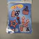 8 Sheets Small Party of Window Clings Decorations, Patriotic American Flag for Glass Windows Born USA,USA Red White Blue Decor